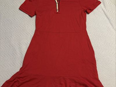Tommy Hilfiger Women's Red Knit Polo Dress Size M New with Tags