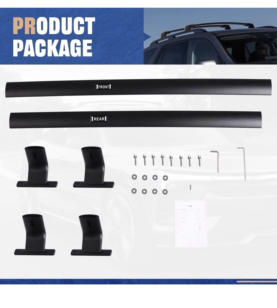 New In Box Snailfly Roof Rack Cross Bars for 2023-2026 Honda Pilot - Black Aluminum  3 available