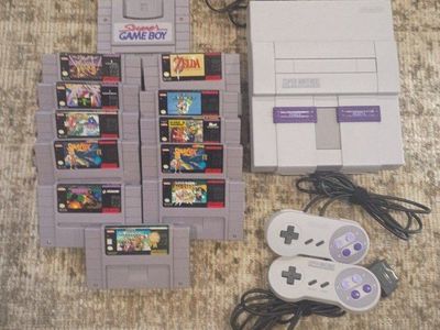 Super Nintendo system and games bundle