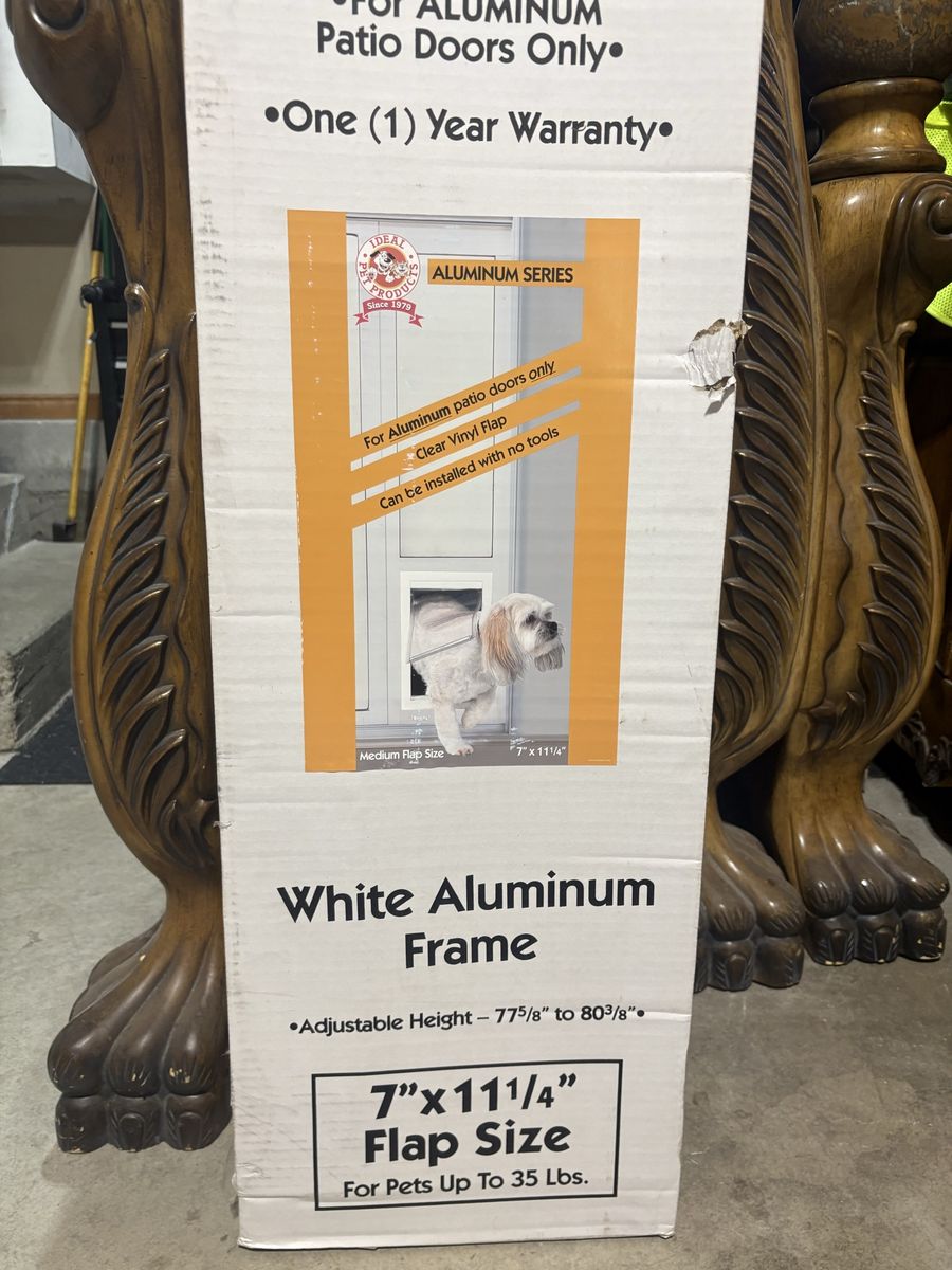 Ideal Pet Products Aluminum Series Patio Pet Door Medium White