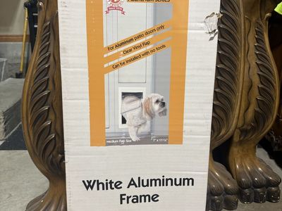 Ideal Pet Products Aluminum Series Patio Pet Door Medium White