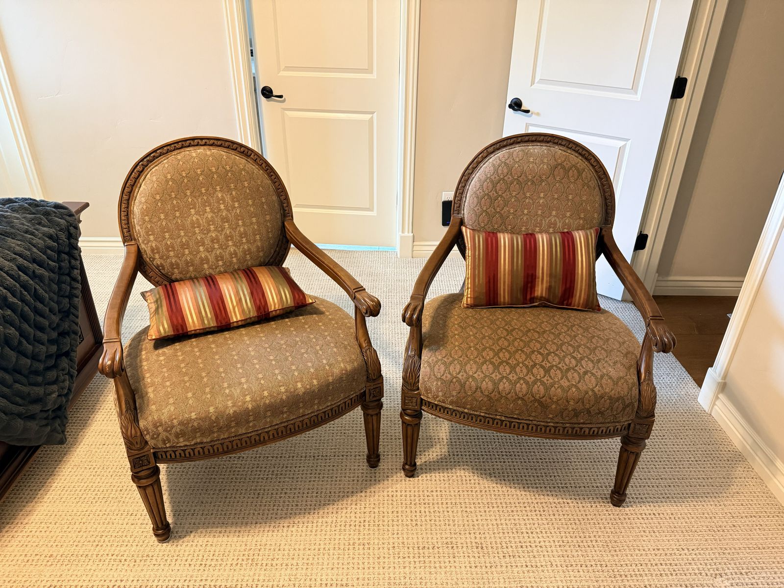Elegant Upholstered Accent Chairs – Set of 2