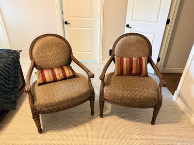 Elegant Upholstered Accent Chairs – Set of 2