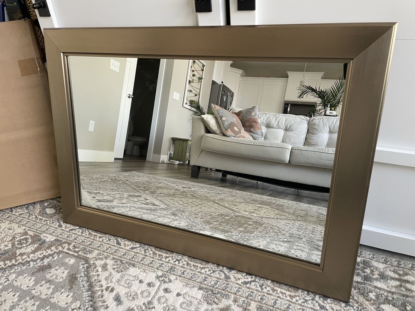 24.5 X 35.5 Inch Brushed Nickel Fog Free Mirror