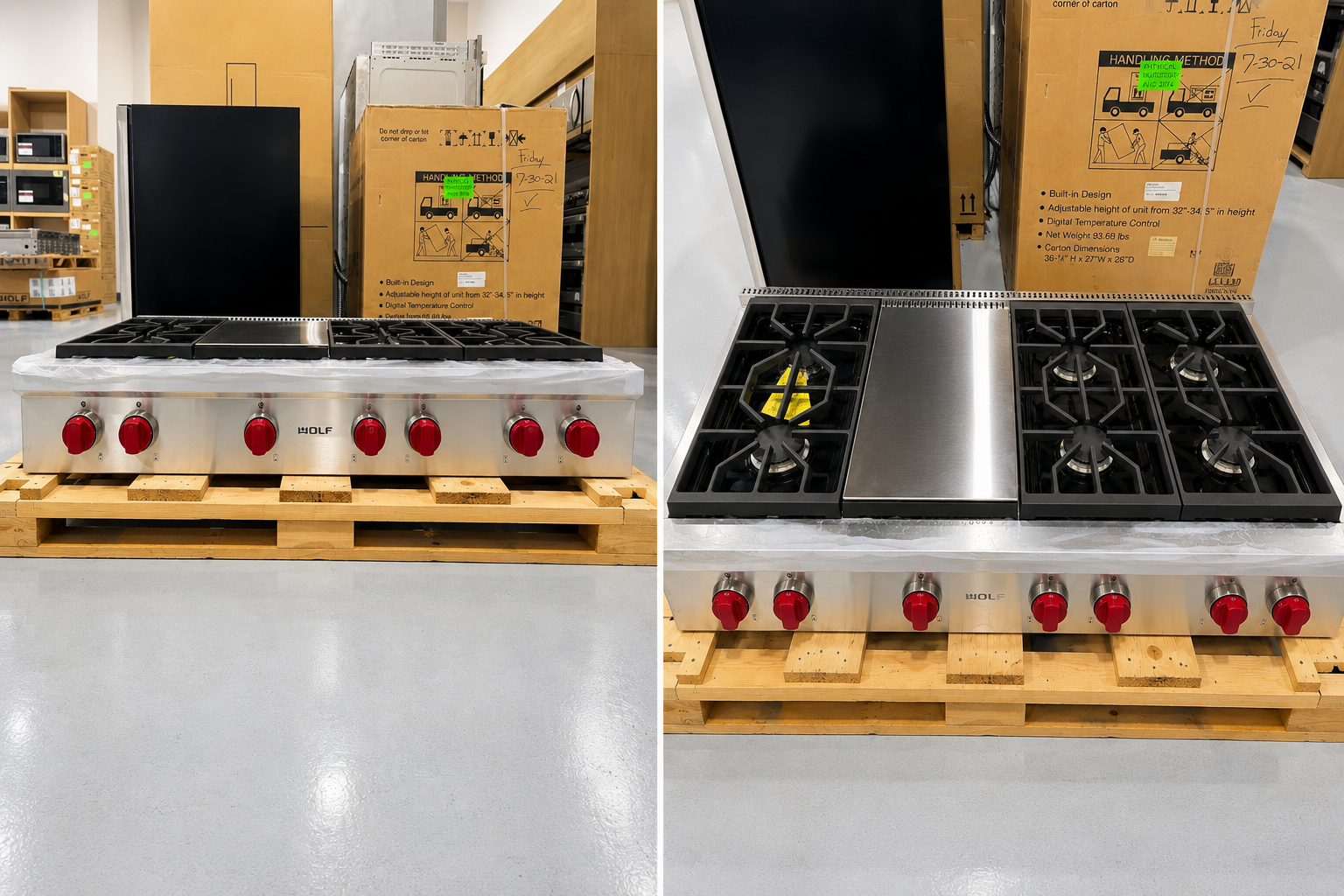 Wolf 48" Professional Gas Rangetop with Griddle – SRT486G