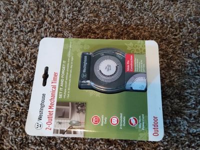 2 plug outlet timer new