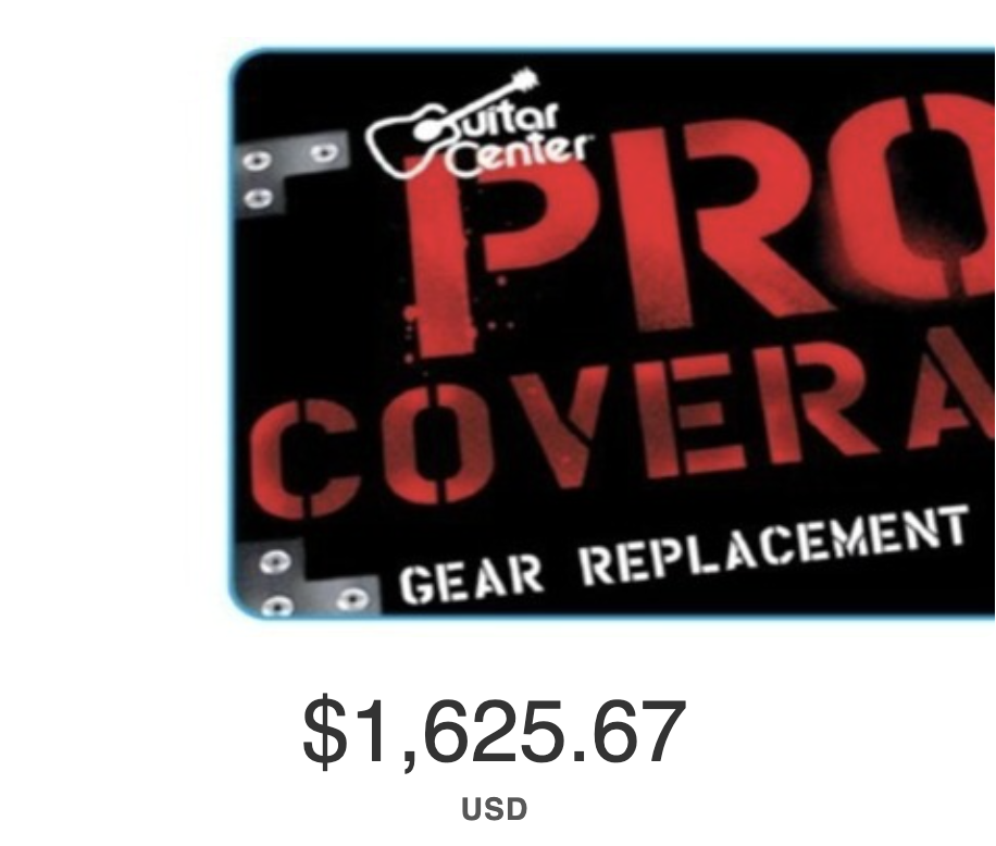 $1,625.67 Guitar Center Gift Card