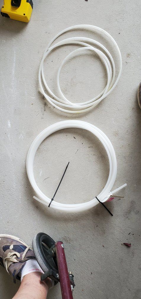 White Plastic Tubing / PEX Pipe Coil Lots