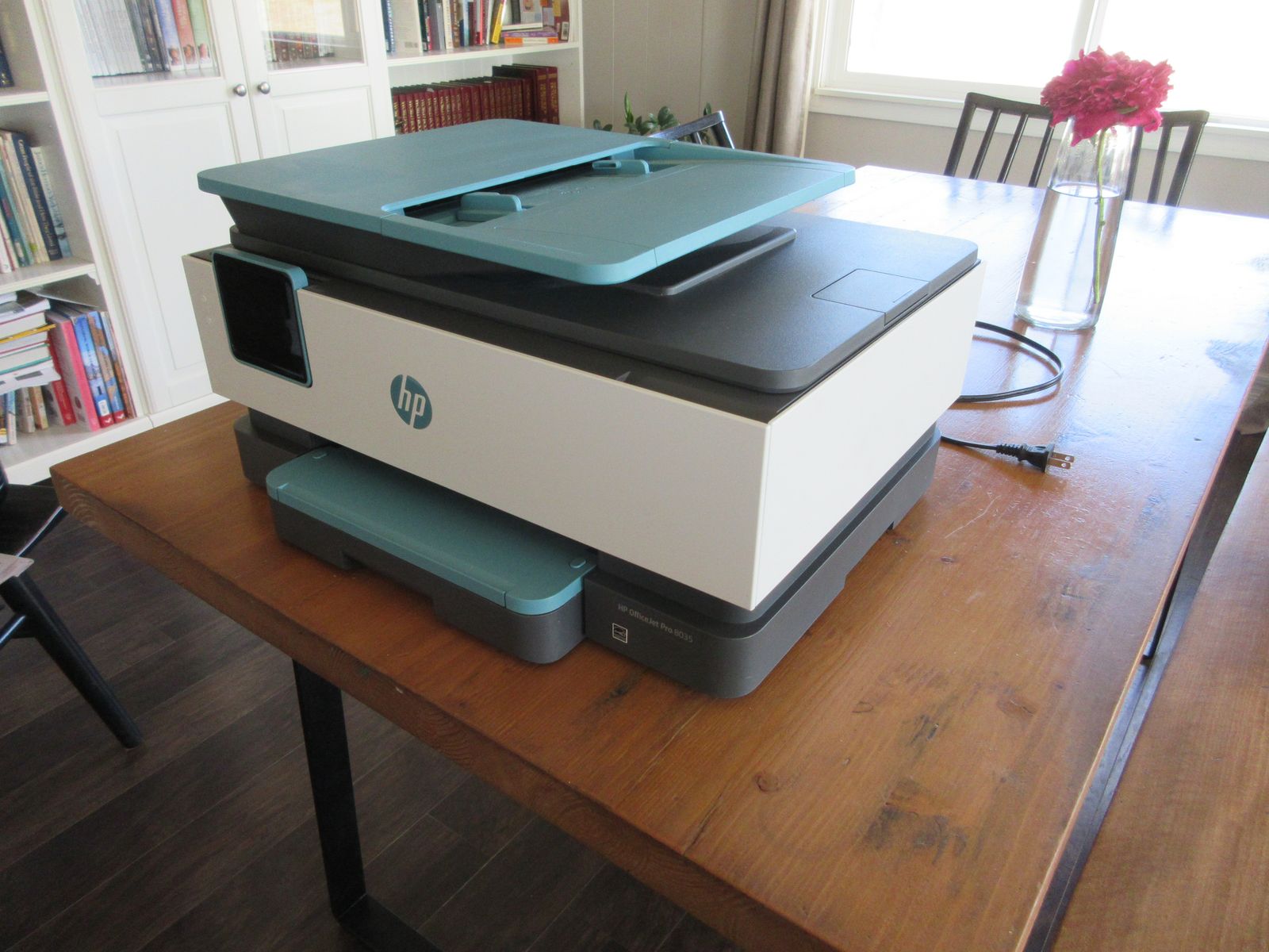 HP OfficeJet Pro 8025e All-in-One Wireless Color Inkjet Printer - White/Teal