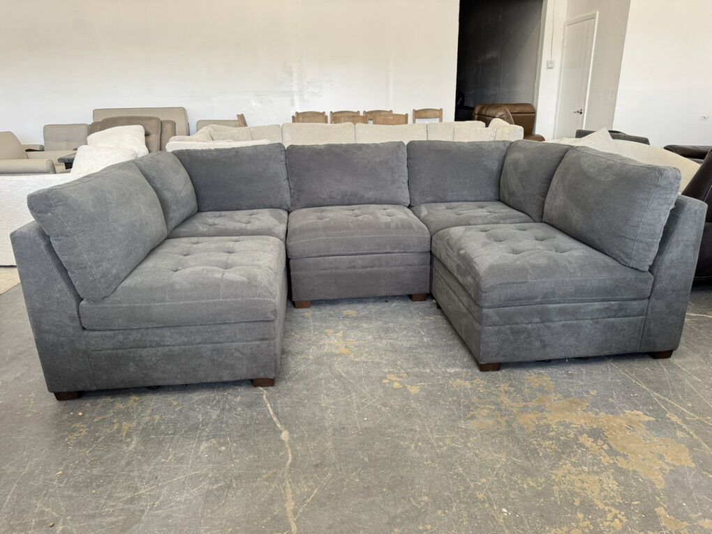GRAY COSTCO TISDALE MODULAR SECTIONAL SOFA COUCH