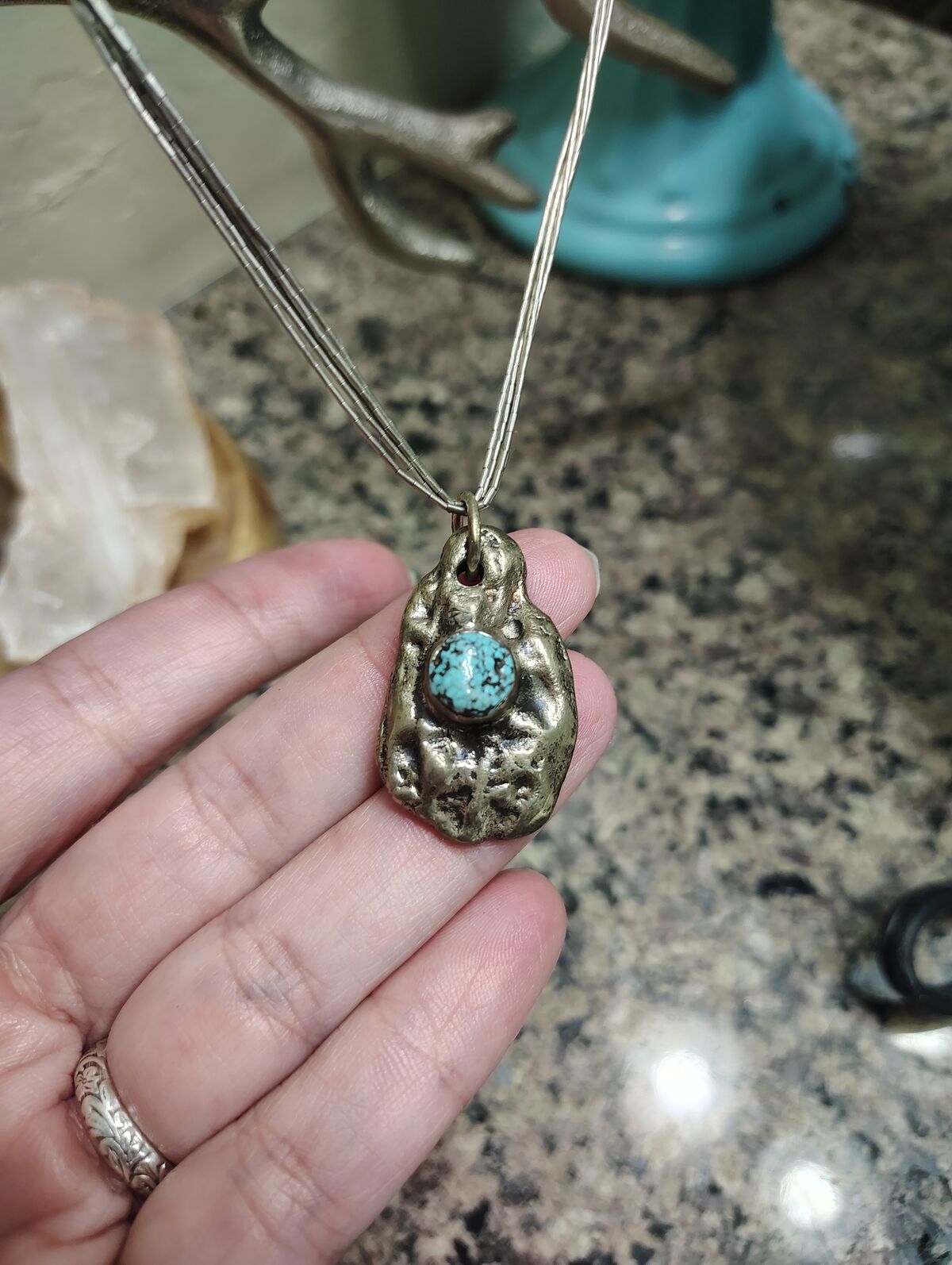 Sterling silver and turquoise necklace