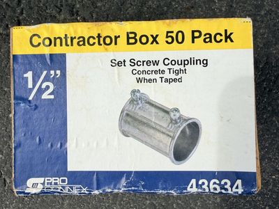 ProConnex 1/2 in. Set Screw Coupling Contractor Box 50 Pack