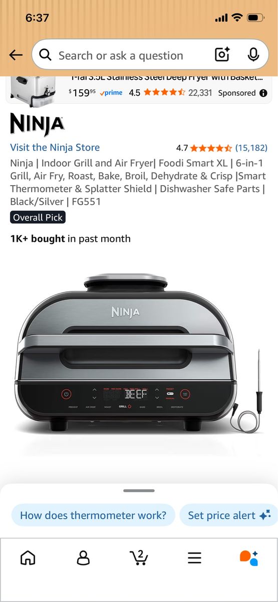 “Brand new” Ninja foodi smart xl grill