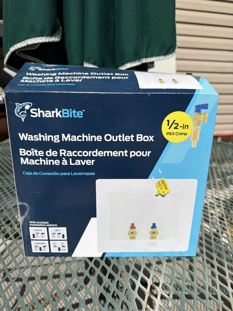SharkBite Washing Machine Outlet Box 1/2-inch PEX Crimp Plumbing Rough-in
