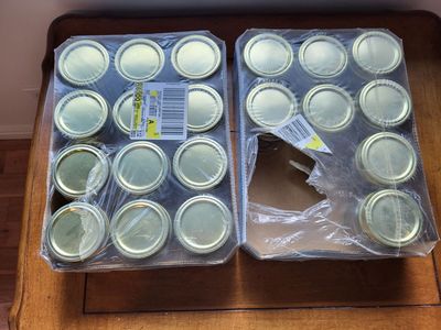 New Canning Jars, 20 half pint jars + lids + bands