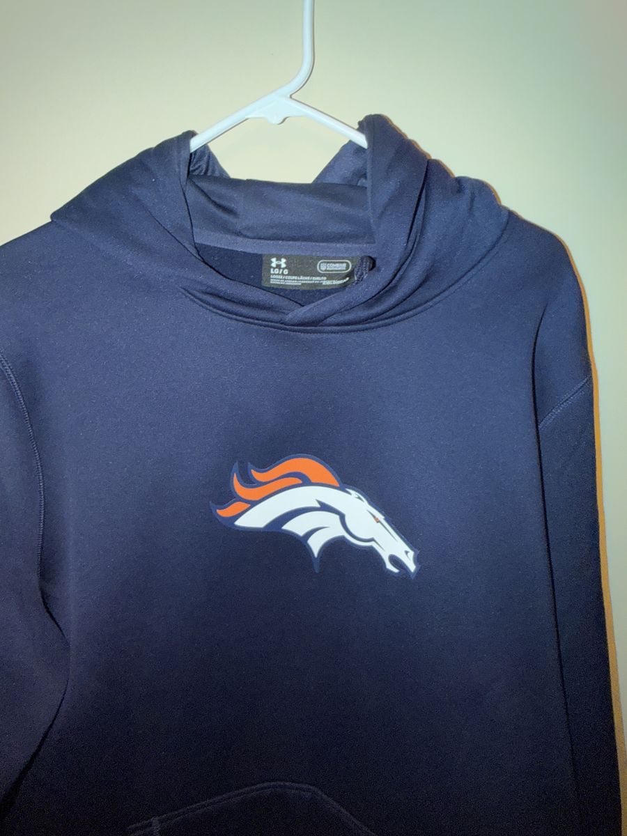 Under Armour NFL Combine Denver Broncos Pullover Hoodie Blue Men's Large