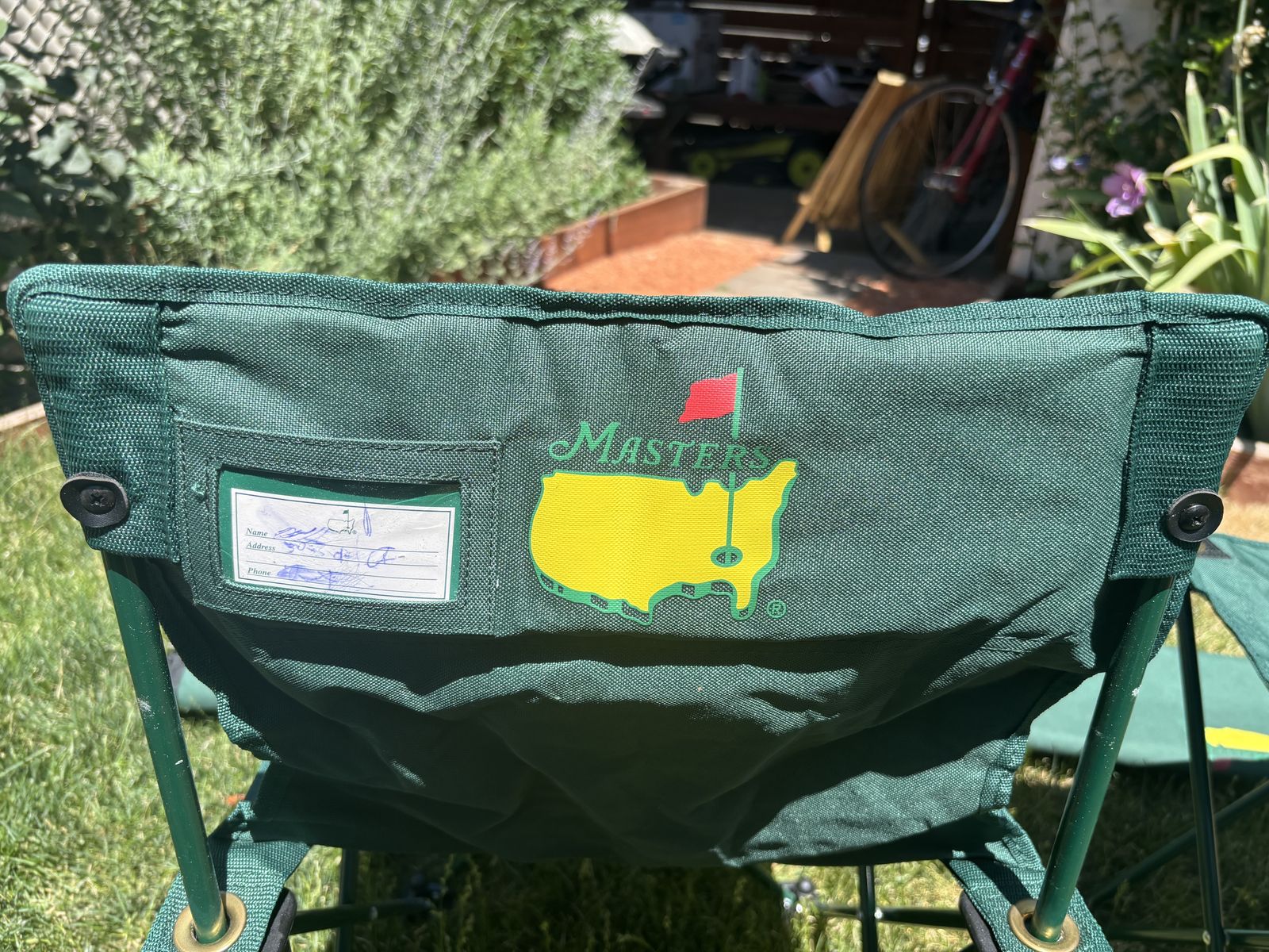 Pair of Authentic Masters Tournament Folding Chairs with Carry Bags (Excellent Condition)
