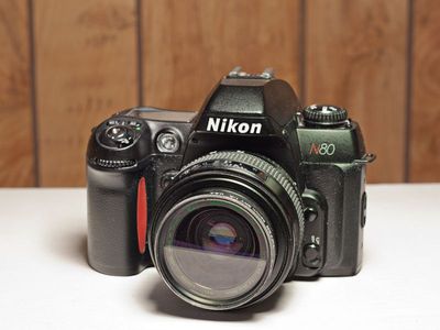 Nikon N80 Film Camera w/Quantaray NF AF 35-70mm F/3.5-4.5 Multi-Coated Zoom, 52mm Tiffen Skylight A-1 Filter