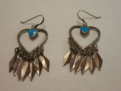 Silver/turquoise earrings for sale
