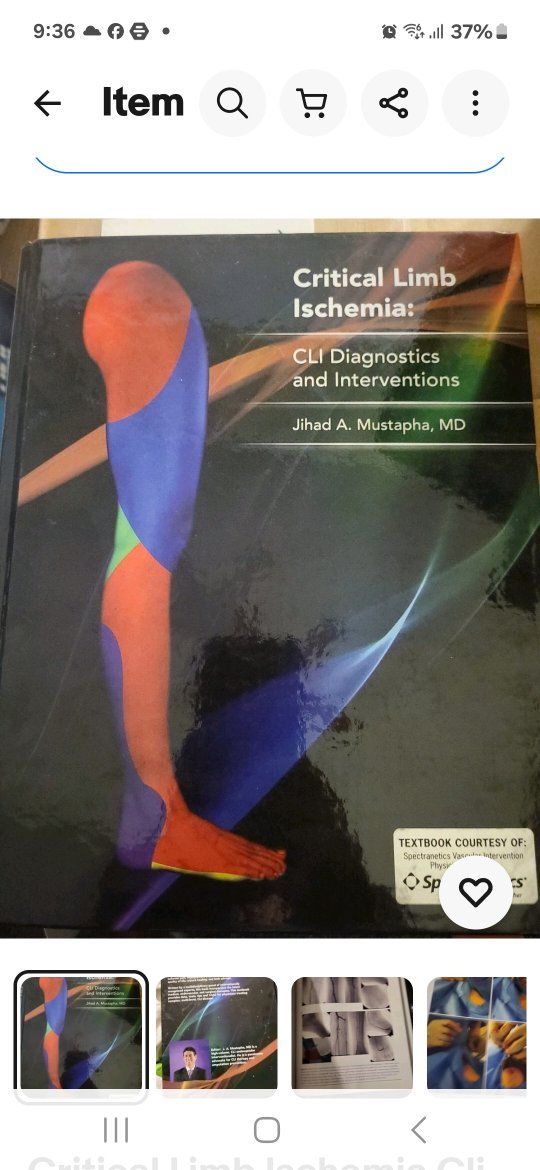 Critical Limb Ischemia CLI Diagnostics & Interventions Medical Textbook Jihad A. Mustapha MD