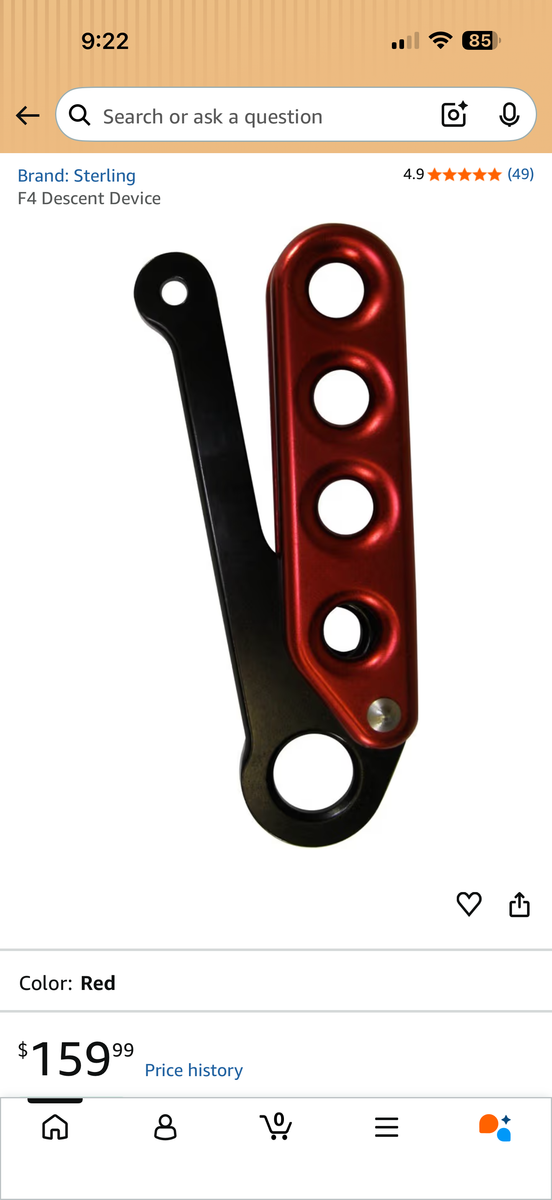 Sterling F4 Descent Device — New