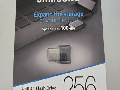 Samsung FIT Plus 256GB USB 3.1 Flash Drive - Speed up to 400MB/s