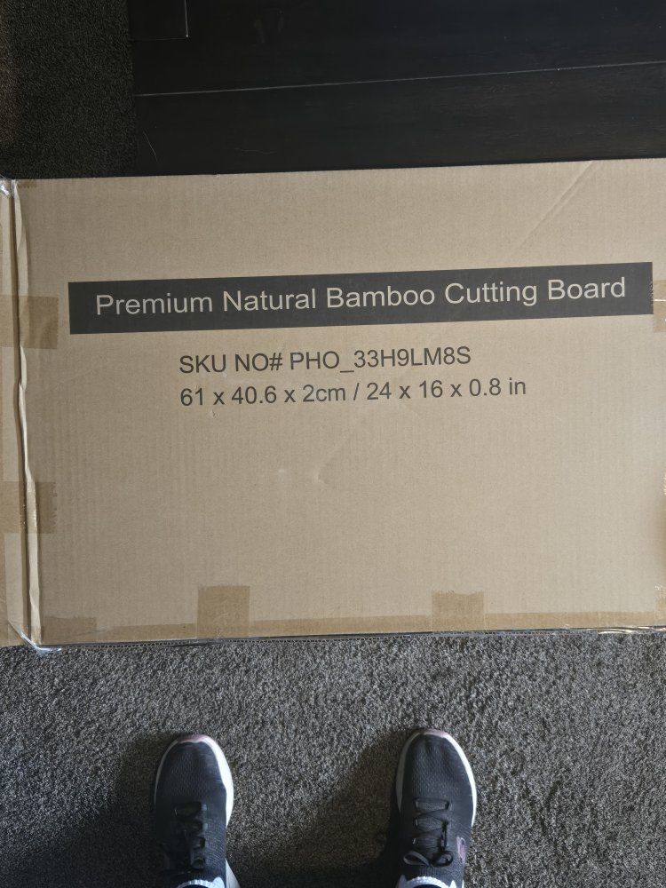 Premium Natural Bamboo Cutting Board - Large 24x16x0.8 inch, Juice Groove, Versatile