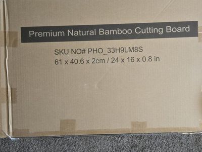 Premium Natural Bamboo Cutting Board - Large 24x16x0.8 inch, Juice Groove, Versatile