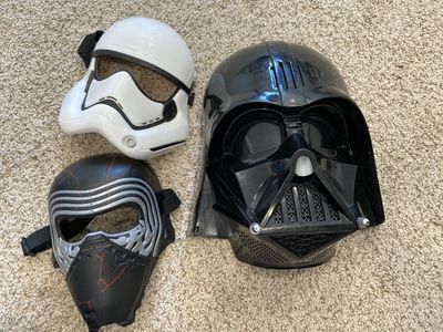 Star Wars Mask Lot: Darth Vader, Stormtrooper, Kylo Ren - Used Costume Masks for Play or Display