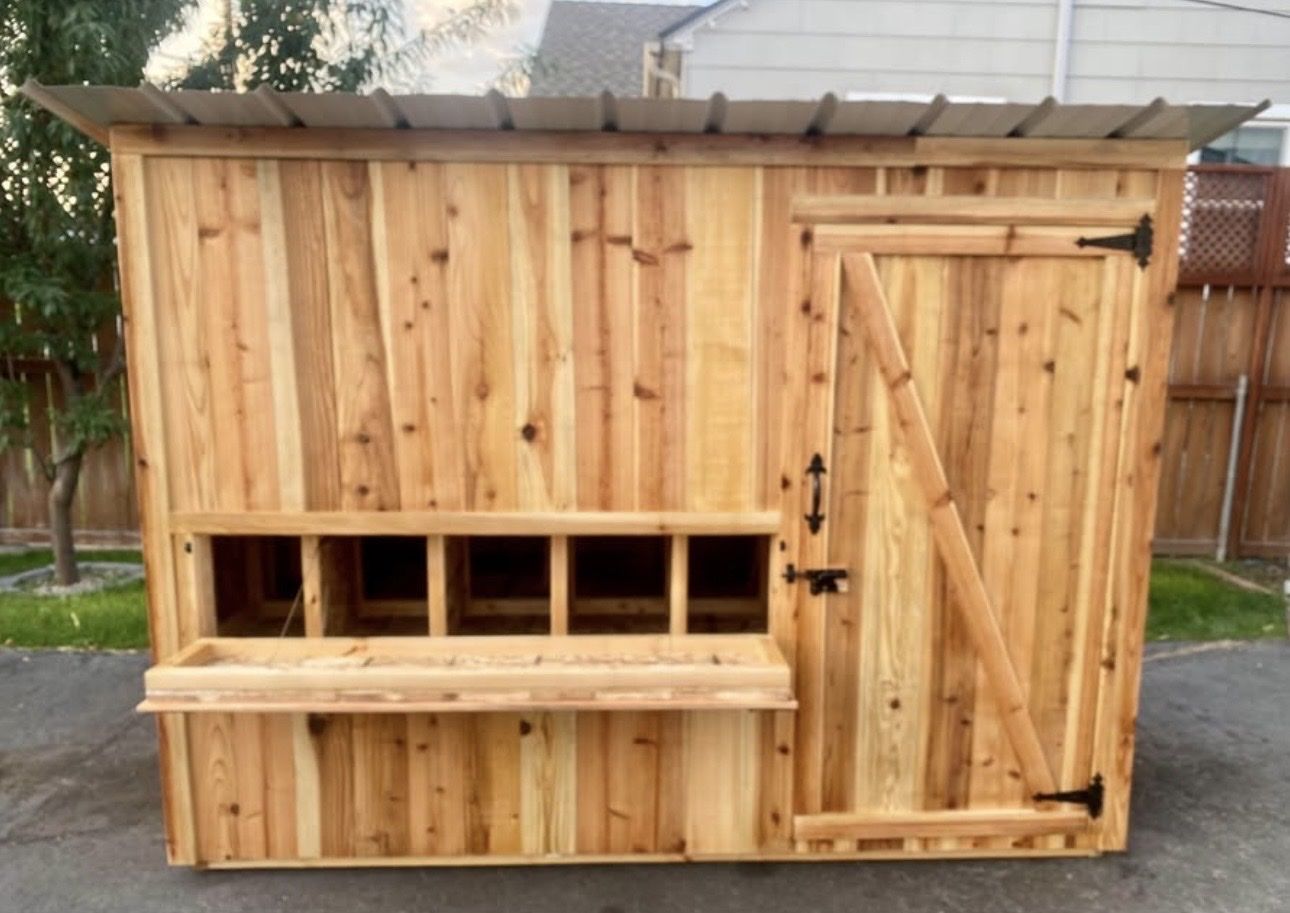 Custom-Built Cedar Walk In Chicken Coop