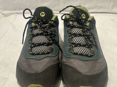 Merrell Youth Size 3 Gray/Teal Wrrprf Hiking Shoes