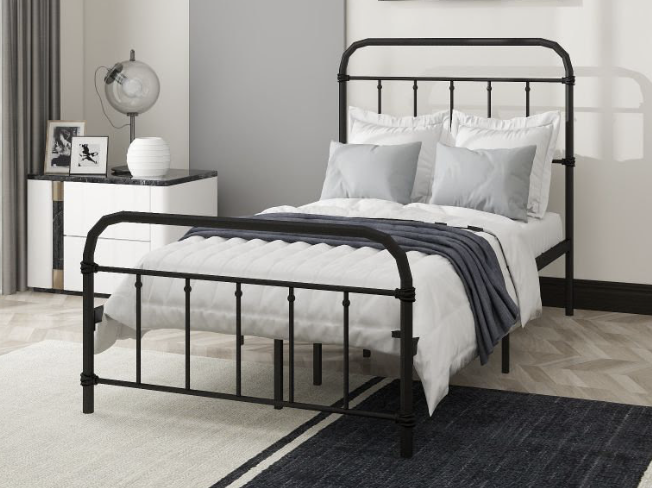 Black Metal Twin Bed—new, unopened