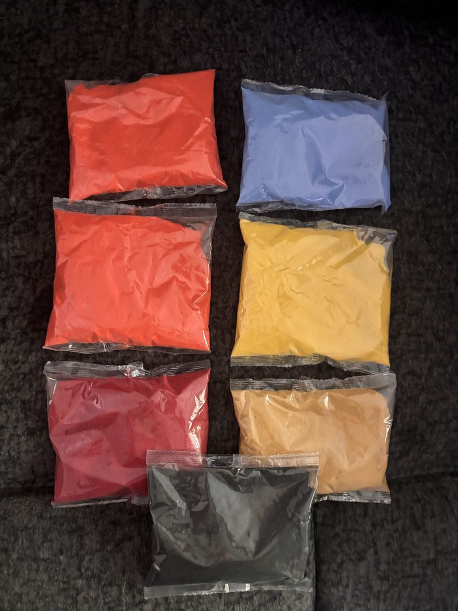 Assorted Colored sand Packets - Set of 7 Sealed Bags 