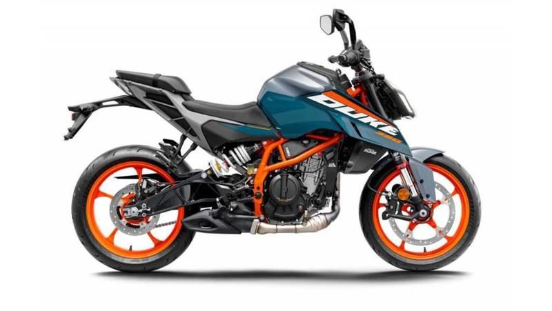 KTM Duke Motorcycle - Teal/Orange, Sporty Naked Bike