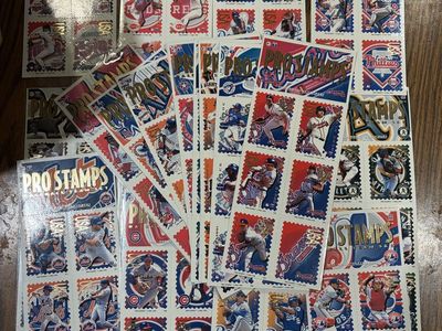 Assorted Sports Trading Cards & 1996 pro stamps