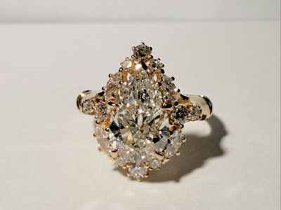 Pear Cut Lab Grown Diamond Ring