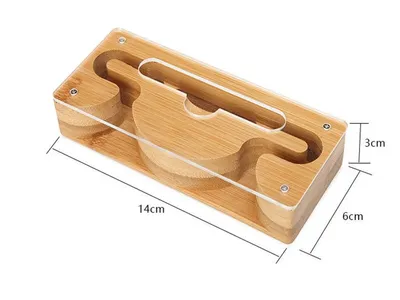 Bamboo Phone Holder Sound Amplifier Wooden Cell Phone Stand Passive Speaker
