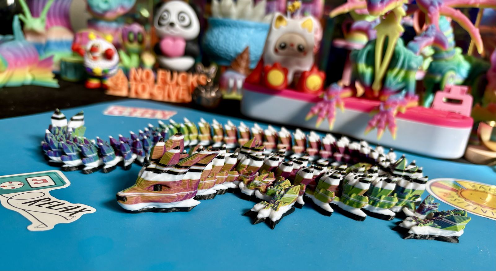 3D Printed Print Printing Rainbow WOLF DRAGON ADHD AUTISM Fidget Fidgets Toy Toys Kids Children