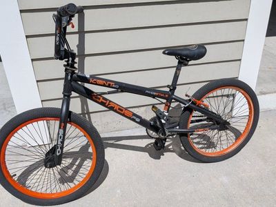 Kent Chaos 20 Inch Freestyle BMX Bike Black and Orange