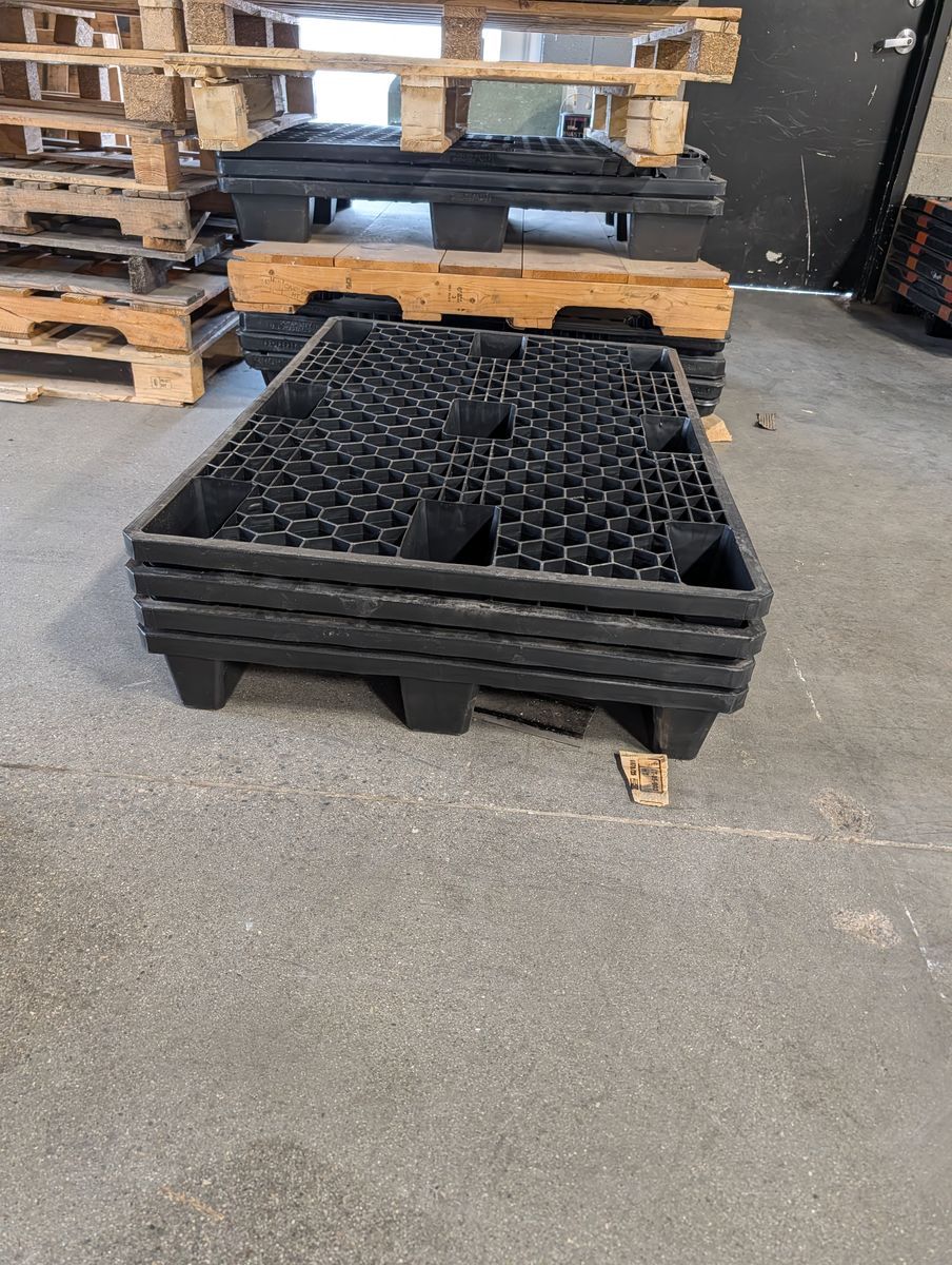 Black Plastic Pallets - ready for pickup