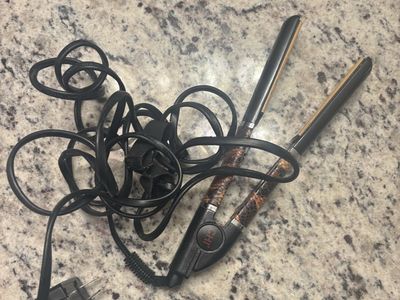 CHI Ceramic Hair Straightening Flat Iron with Snakeskin Pattern Handle