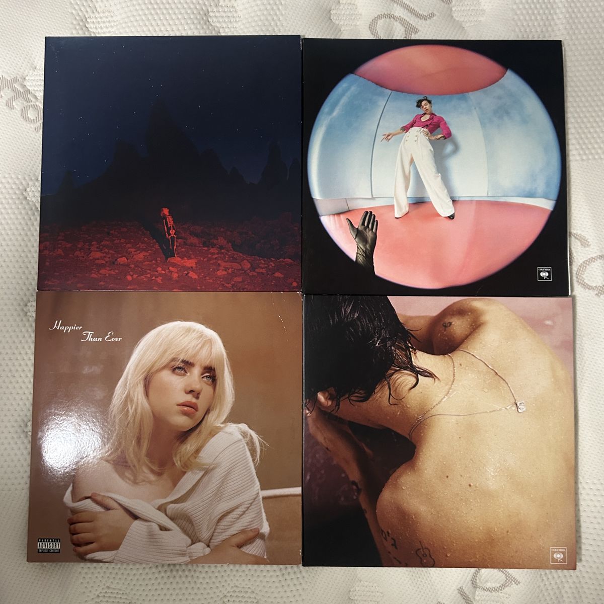 Lot of 4 Vinyl Records - Billie Eilish, Phoebe Bridgers & Harry Styles Albums
