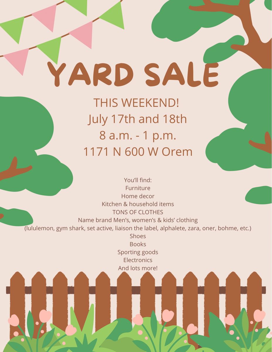 HUGE MULTI-FAMILY YARD SALE!
