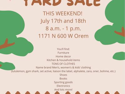 HUGE MULTI-FAMILY YARD SALE!