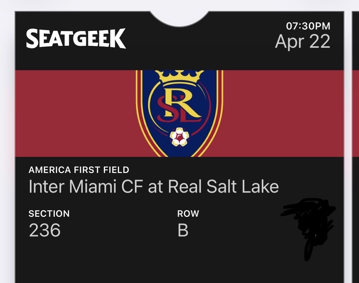 Six Tickets To The Inter miami Vs RSL Game