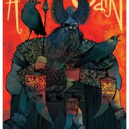 A Feast for Odin Illustration by Weberson Santiago Poster, Unframed