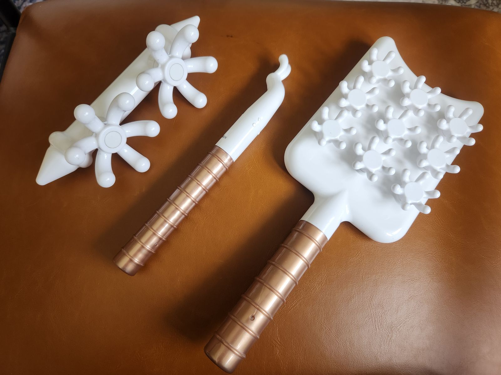 Ashley Black FasciaBlaster Massage Tool Set - 3 Pieces, White/Copper for Myofascial Release