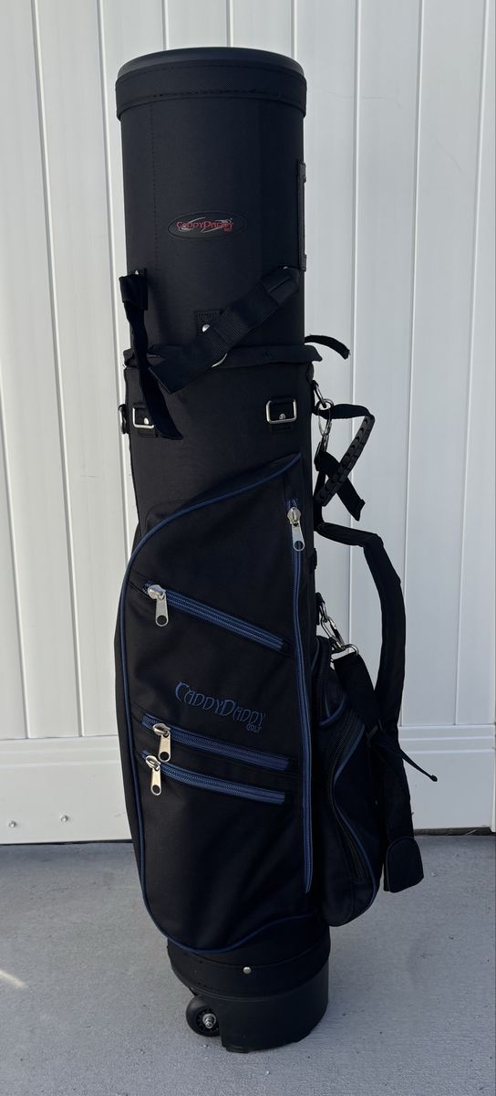 CaddyDaddy Golf Club Travel Bag with Wheels - Black