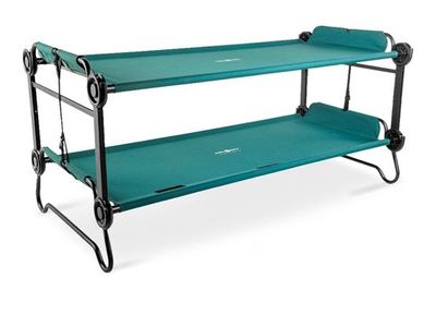 Disc-O-Bed Extra Large Portable Bunk Camping Cots with Carry Bags - 500lb Capacity, Green
