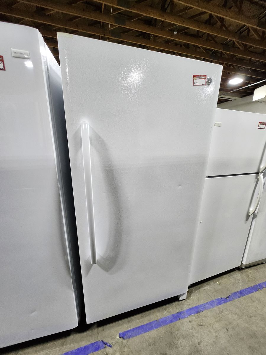 Beautiful GE White Upright Freezer - Not Frost Free